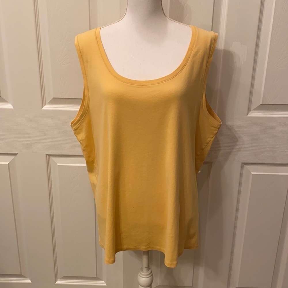J. Jill Pima Cotton Tank Yellow 4x